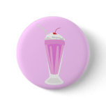 Strawberry Milkshake Pinback Button