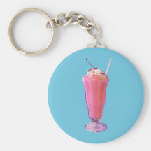 Strawberry Milkshake Key Chains