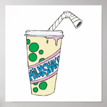 strawberry milkshake print
