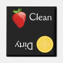 Strawberry Orange Clean Dirty Dishwasher Magnet