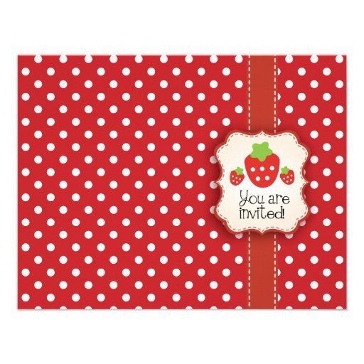 Strawberry Party Invitation