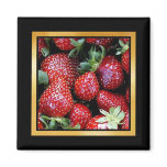 Strawberry Pattern Artwork or Photo Magnet