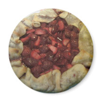 Strawberry pie fridge magnets