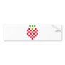 strawberry pixel icon bumper sticker
