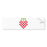 strawberry pixel icon bumper stickers