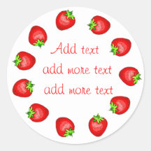 Strawberry Preserves Labels Sticker