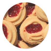 Strawberry Shortbread Cookies Round Stickers