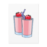 strawberry smoothie postcards