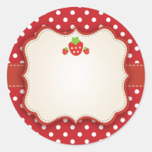 Strawberry Sticker Label