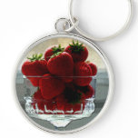 Strawberry Still Life Keychain