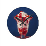 Strawberry Sundae Round Wallclocks