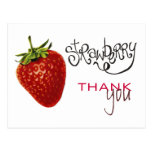 Strawberry Thank You Note Postcard