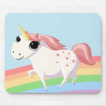 Strawberry the Unicorn Mouse Pads
