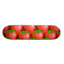Strawberry Wallpaper Custom Skate Board