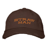 Strawman embroidered hats