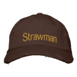 Strawman embroidered hats