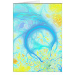 Streams of Joy – Cosmic Aqua & Lemon Greeting Card