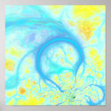 Streams of Joy – Cosmic Aqua & Lemon posters