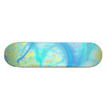 Streams of Joy – Cosmic Aqua & Lemon Skate Board