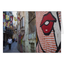 Street art on Calle de la Libertad street Card