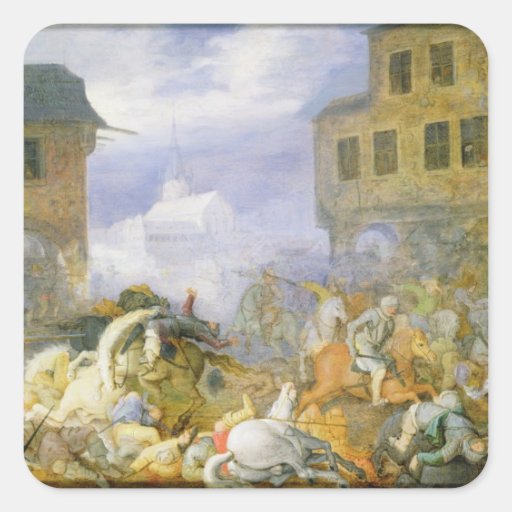 Street Battle in the Malostranske Namesti Sticker