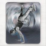 Street Dancing - Black and White Mouse Pads