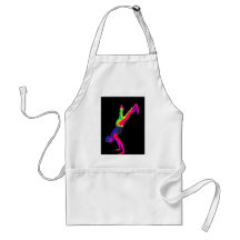 Street Dancing - Multi-Colour, Black Back Aprons