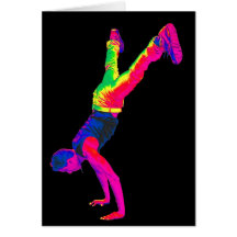 Street Dancing - Multi-Colour, Black Back Card