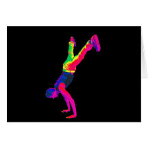 Street Dancing - Multi-Colour, Black Back Cards