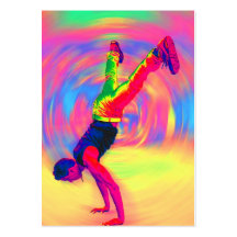 Street Dancing, Rainbow, Radial Business Card Templates