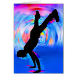 Street Dancing, Silhouette, Blues/Reds/Pink Shades Cards