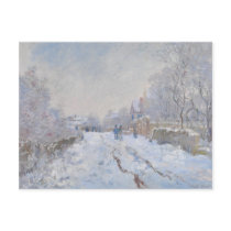 Street in the Snow Argenteuil by Claude Monet Post Card