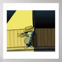 Street Lamp Jazz Print