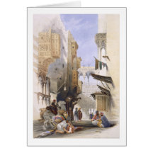 Street Leading to El Azhar, Grand Cairo, pub. 1846 Cards
