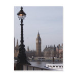 Street Light and Big Ben Postcard