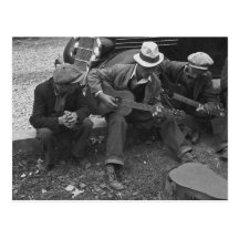 Street musicians, Maynardville, Tennessee, 1935 Post Card
