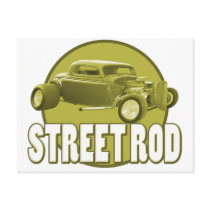 street rod circle post card