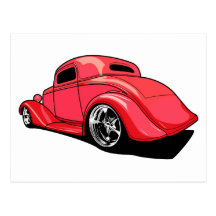Street Rod Red Post Cards