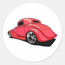Street Rod Red Stickers
