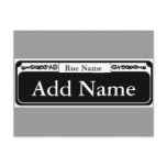 Street Sign Blank, Add Name, Rue Name Post Cards