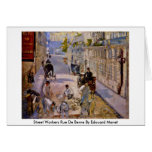 Street Workers Rue De Berne By Edouard Manet cards