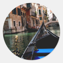 Streets of Venice Round Sticker
