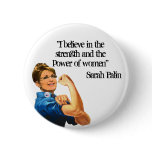 Strength and Power of Women Button