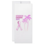 Strength Courage Hope Pink Ribbon Palm Trees rack cards