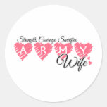Strength, Courage, Sacrifice - Army Wife Stickers
