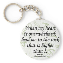 Strength Psalm 61-2 Keychain
