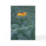 Strength solitude yellow flower quote card