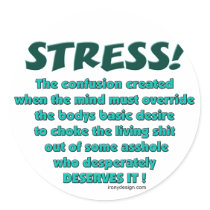 Stress Humour Stickers