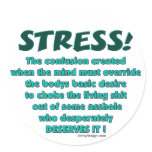 Stress Humour Stickers