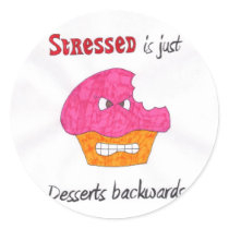 Stressed is desserts backwards stickers